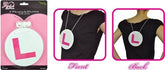 Girls Night out 2 Hanging L Plates with Cord Bachelorette and Bucks